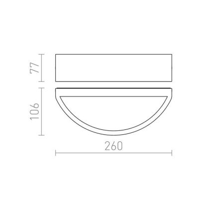 RED - Design Rendl - R10364 - Außenwandbeleuchtung LESA 1xE27/26W/230V IP54