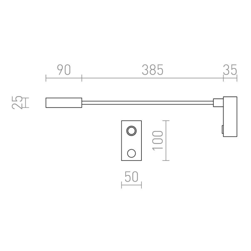 RED - Design Rendl - R10541 - LED Flexibler Leselampe AIM LED/3W/230V schwarz