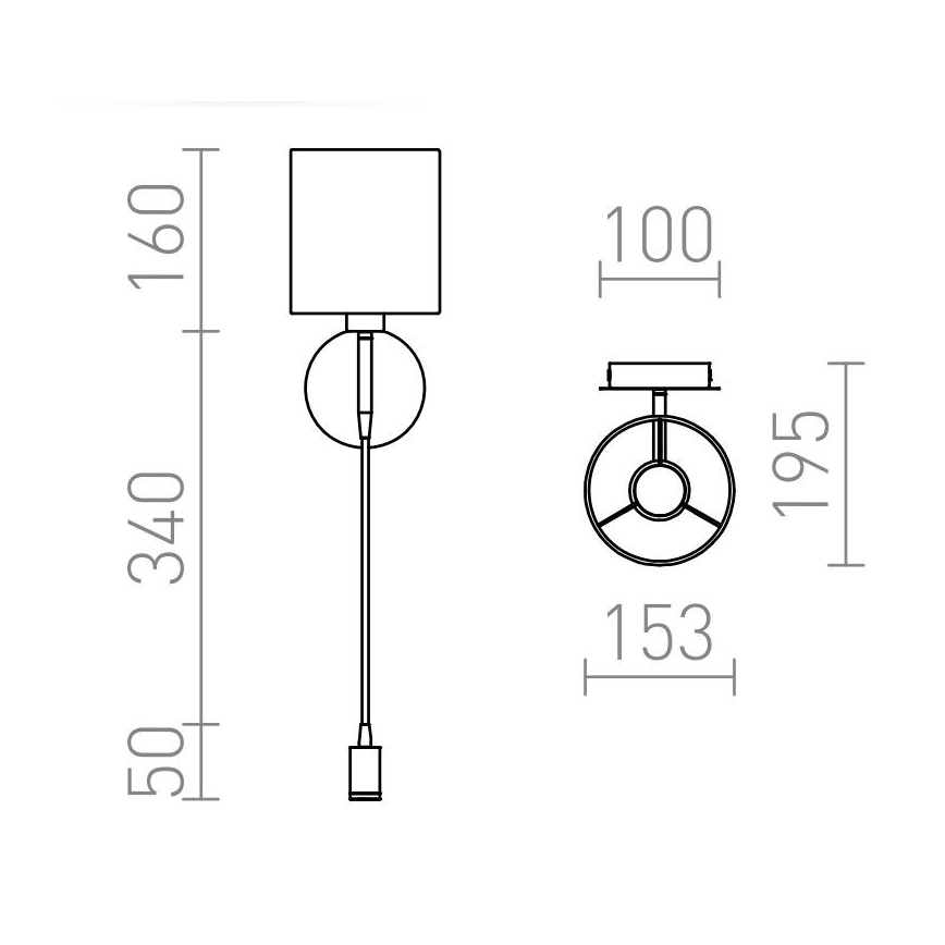 RED - Design Rendl - R10580 - LED Wandlampe VERSA 1xE27/42W/230V + LED/3W