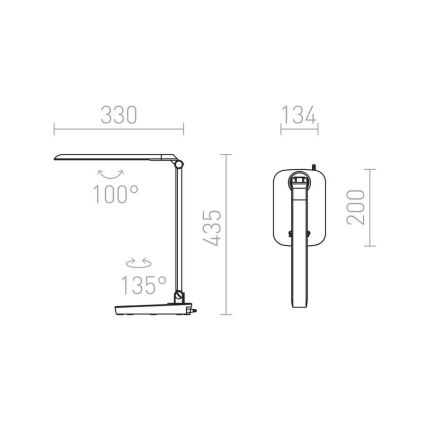 RED - Design Rendl - R10608 - Dimmbare LED-Tischleuchte IBIS LED/8W/230V