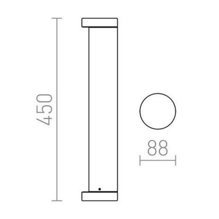 RED - Design Rendl - R11171 - LED Auβenlampe SONET LED/7W/230V IP54 anthrazit