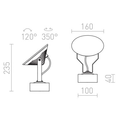 RED - Design Rendl - R11753 - LED Auβen-Wandbeleuchtung FOX LED/9W/230V IP65