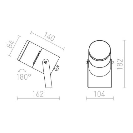 RED - Design Rendl - R11754 - LED Auβenbeleuchtung ROSS LED/9W/230V IP65