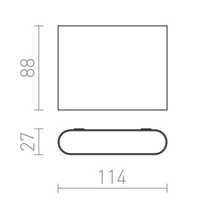 RED - Design Rendl - R12012 - LED Auβen-Wandbeleuchtung CHOIX 2xLED/3W/230V IP54