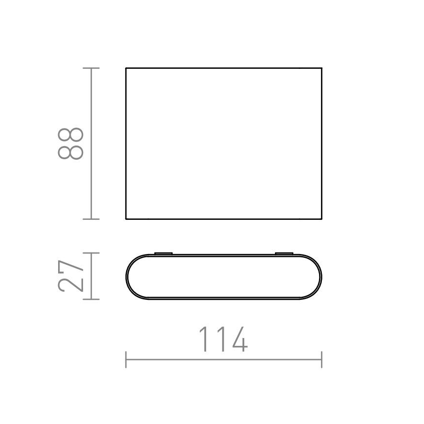 RED - Design Rendl - R12012 - LED Auβen-Wandbeleuchtung CHOIX 2xLED/3W/230V IP54