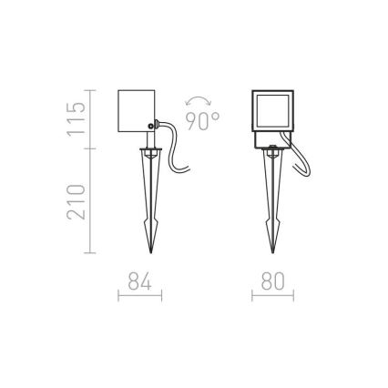 RED - Design Rendl - R12025 - LED-Außenleuchte BORA LED/6W/230V IP54