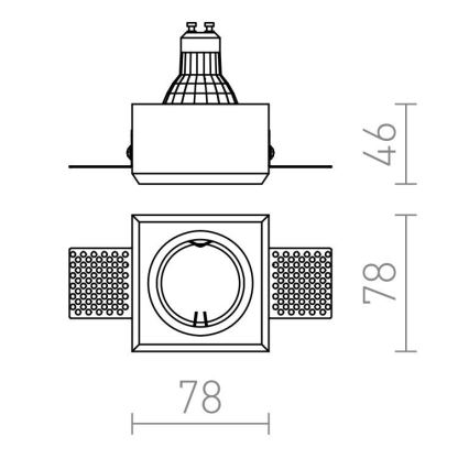 RED - Design Rendl - R12361 - Einbaubeleuchtung QUO 1xGU10/35W/230V