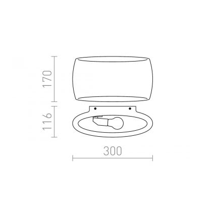 RED - Design Rendl - R12365 - Wandleuchte VERITA 1xE27/33W/230V weiß