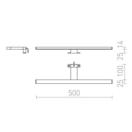 RED - Design Rendl - R12400 - LED Spiegelbeleuchtung fürs Bad BALEA LED/7W/230V IP44