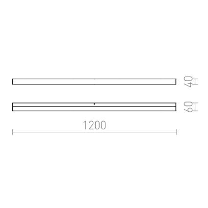 RED - Design Rendl - R12405 - LED Spiegelbeleuchtung fürs Bad LEVIA LED/24W/230V IP44