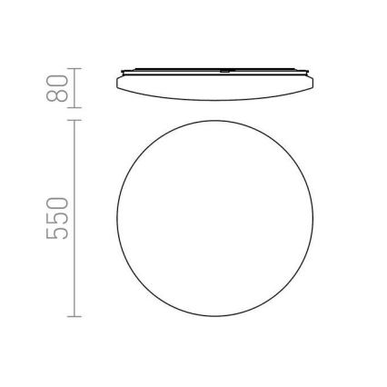 RED - Design Rendl - R12434 - LED Deckenleuchte SEMPRE LED/56W/230V rund