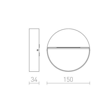 RED - Design Rendl - R12539 - LED Außen vestavné Leuchte AQILA LED/6W/230V IP54