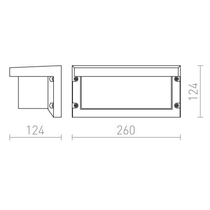 RED - Design Rendl - R12561 - Außenwandbeleuchtung HIDE 1xE27/18W/230V IP54