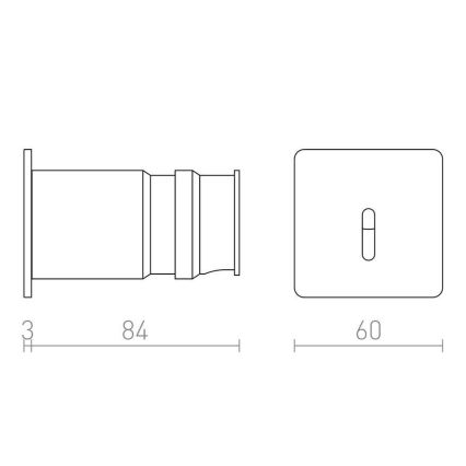 RED - Design Rendl - R12612 - LED Orientační vestavné Leuchte IRIA LED/1W/230V