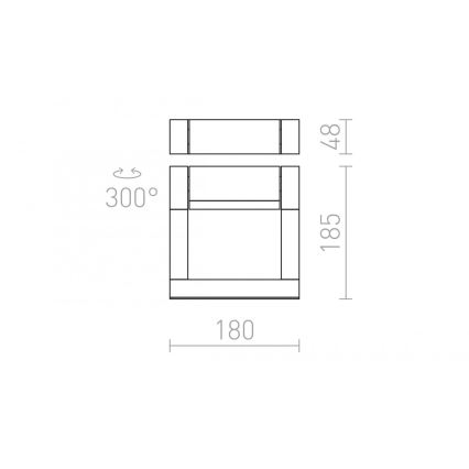 RED - Design Rendl-R12623- LED-Außenwandleuchte AQUE LED/8W/230V IP54