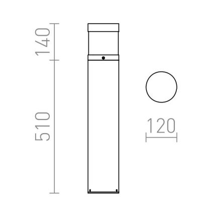 RED - Design Rendl - R12626 - LED Auβenlampe ABAX LED/15W/230V IP54 anthrazit