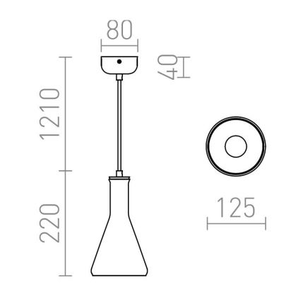 RED - Design Rendl - R12663 - Hängeleuchte PULIRE 1xE14/28W/230V