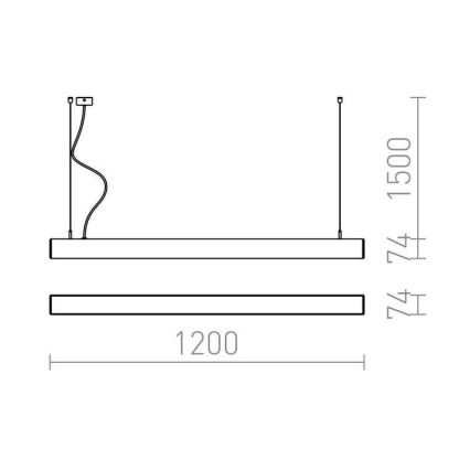 RED - Design Rendl - R12721 - LED Hängeleuchte PESANTE LED/40W/230V schwarz