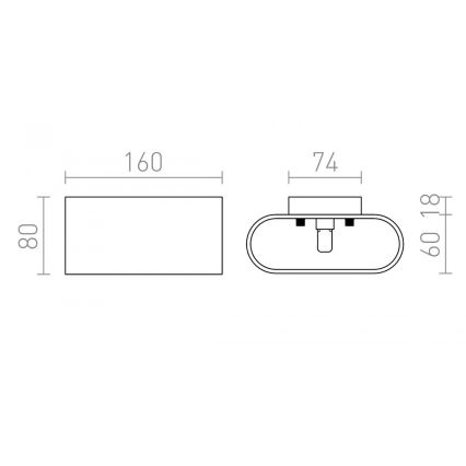 RED - Design Rendl - R12743 - Wandbeleuchtung MARIO 1xG9/33W/230V