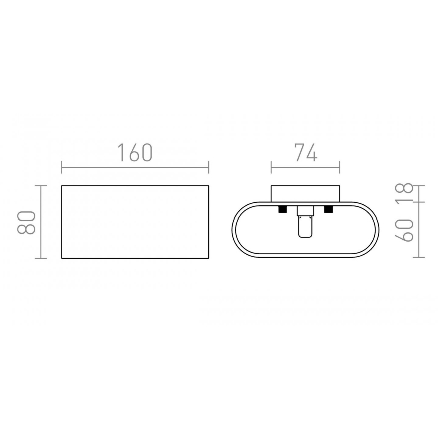 RED - Design Rendl - R12743 - Wandbeleuchtung MARIO 1xG9/33W/230V