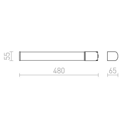 RED - Design Rendl - R12903 - LED-Badezimmerspiegelbeleuchtung mit Steckdose FLORIO LED/8W/230V IP44