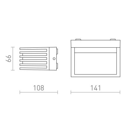 RED - Design Rendl - R13564 - LED Auβen-Wandbeleuchtung CLAIRE LED/6W/230V IP54