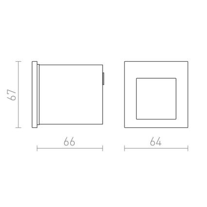 RED - Design Rendl - R12013 - LED Außen vestavné Leuchte TESS LED/3W/230V IP54 weiß