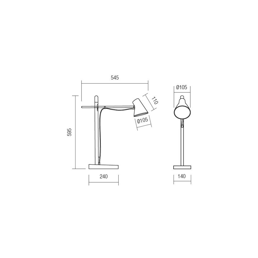 Redo 01-1119 - Dimmbare LED-Tischleuchte mit Touch-Funktion LED/5W/230V USB