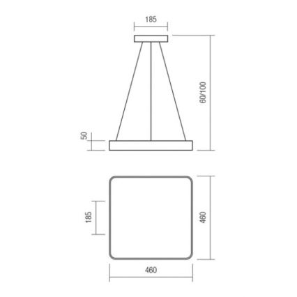 Redo 01-1124 - LED-Hängeleuchte an Schnur SCREEN LED/48W/230V 3000K