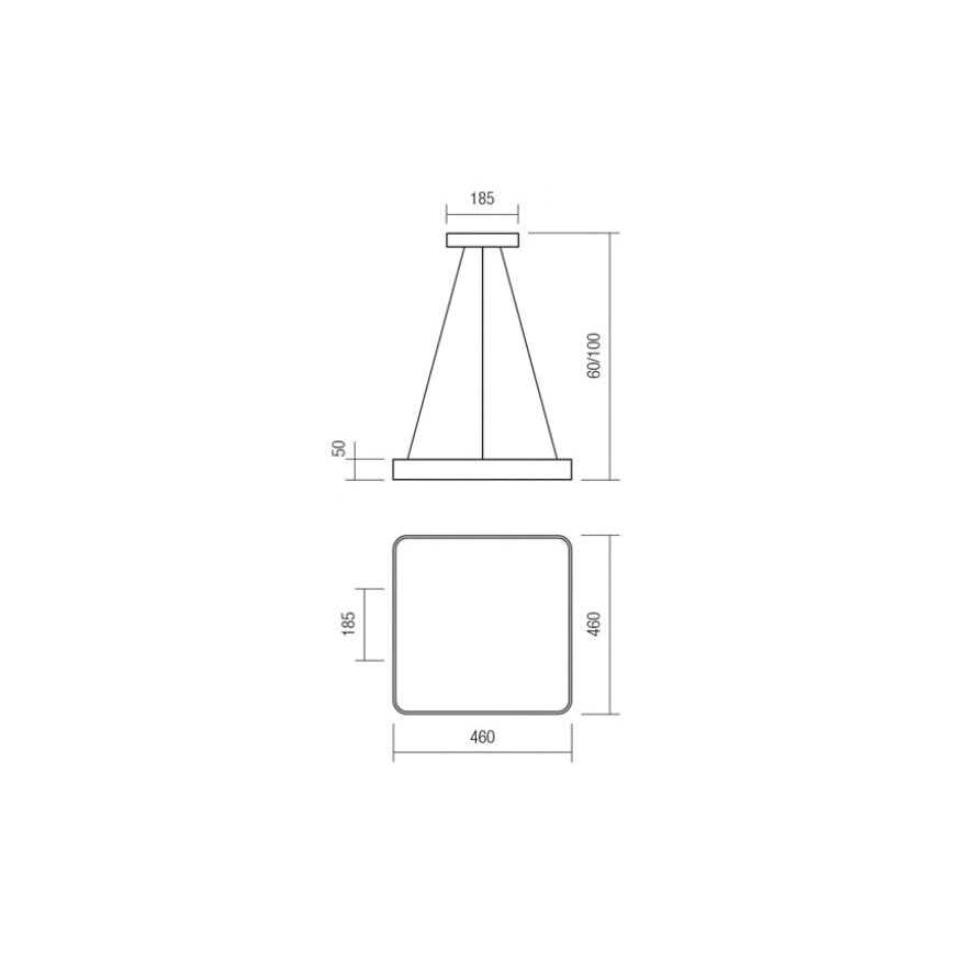 Redo 01-1124 - LED-Hängeleuchte an Schnur SCREEN LED/48W/230V 3000K