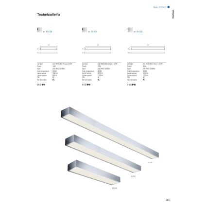 Redo 01-1132 - LED-Spiegelbeleuchtung für Badezimmer HORIZON LED/30W/230V 120 cm IP44