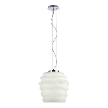Redo 01-1141 - Pendelleuchte MAGMA an Kabel 1xE27/42W/230V Ø 30 cm glänzender Chrom/Weiß