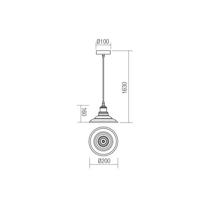 Redo 01-1292 - Hängeleuchte SPINNER 1xE27/42W/230V