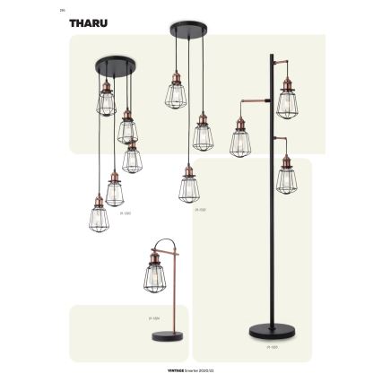 Redo 01-1303 - Hängeleuchte THARU 5xE27/42W/230V