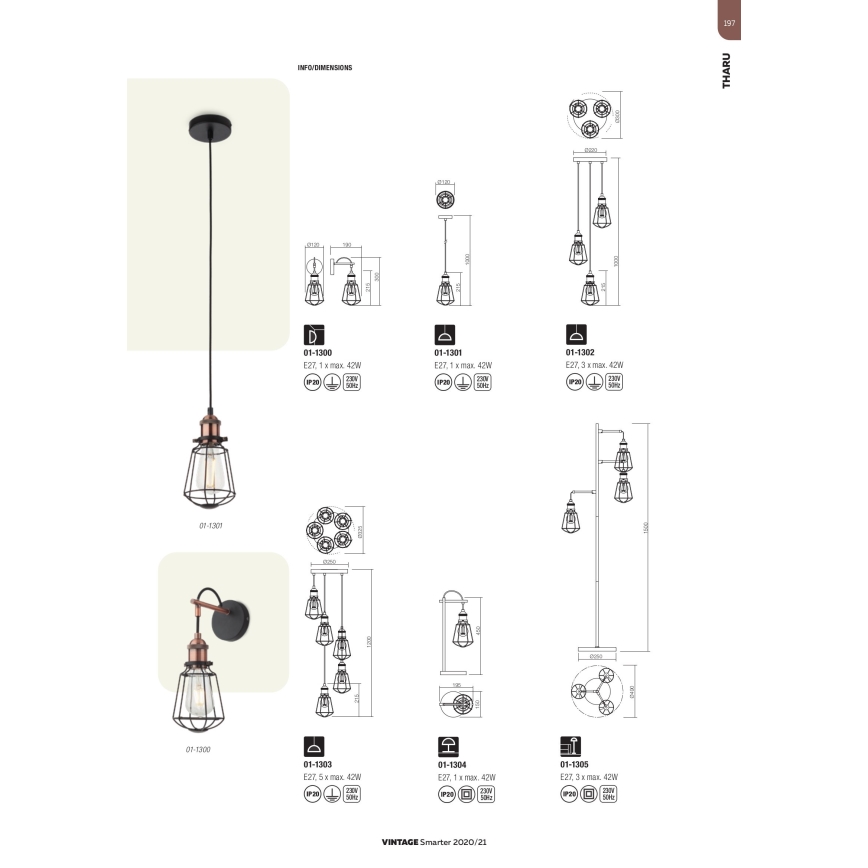 Redo 01-1304 - Tischlampe THARU 1xE27/42W/230V