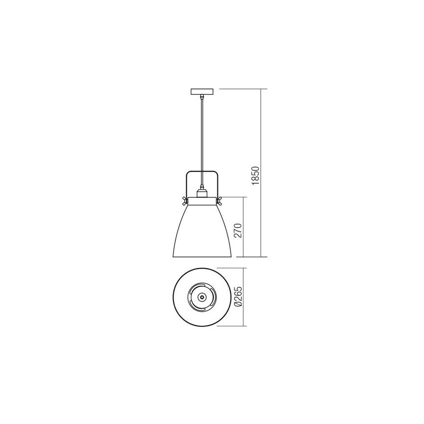 Redo 01-1311 - Hängeleuchte an Schnur ARNE 1xE27/42W/230V weiß