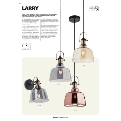 Redo 01-1380 - Wandbeleuchtung LARRY 1xE27/42W/230V
