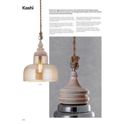 Redo 01-1400 - Hängeleuchte KASHI 1xE27/42W/230V
