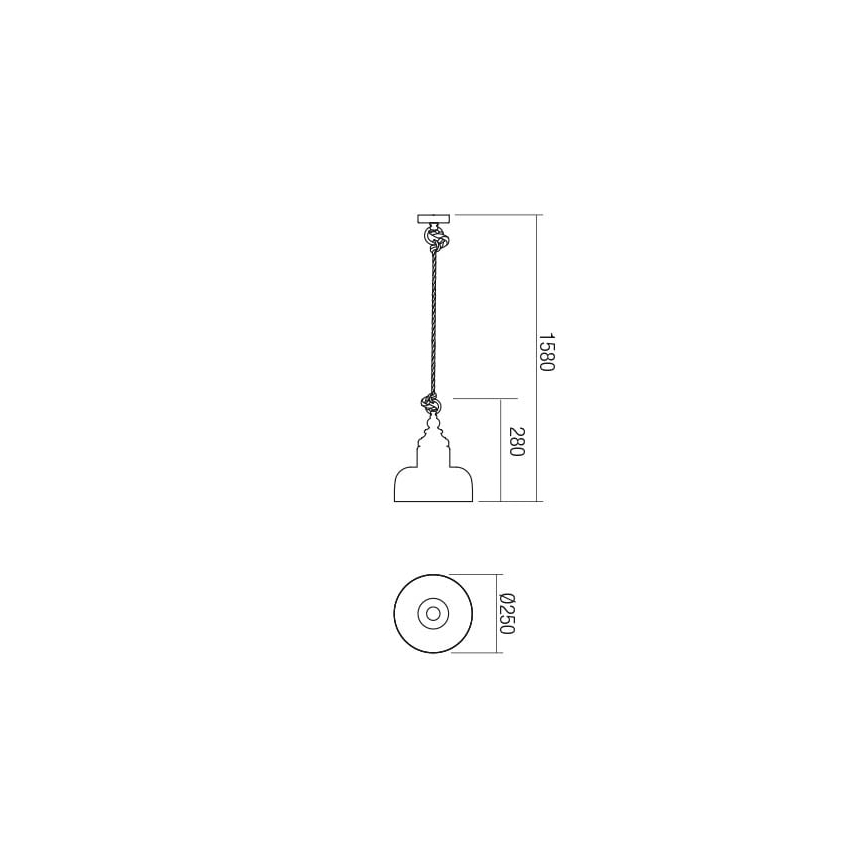 Redo 01-1400 - Hängeleuchte KASHI 1xE27/42W/230V