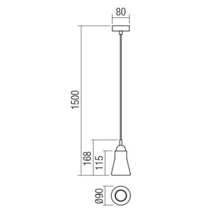 Redo 01-1518 - Hängeleuchte UPPER 1xGU10/28W/230V messing/beige