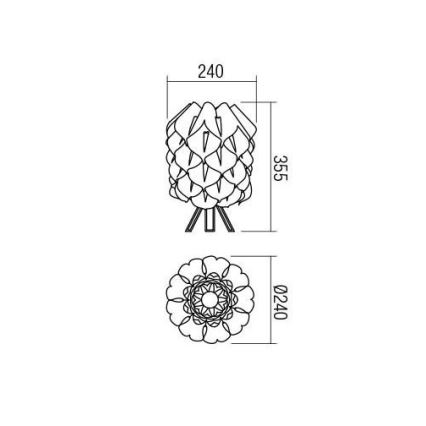 Redo 01-1523 - Tischleuchte INBO 1xE27/28W/230V weiß