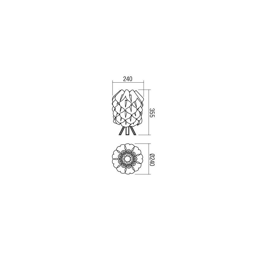 Redo 01-1523 - Tischleuchte INBO 1xE27/28W/230V weiß