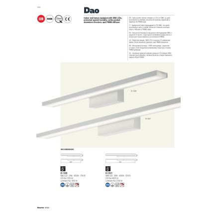 Redo 01-1527 - LED-Badezimmer-Spiegelleuchte DAO 1xLED/36W/230V IP44