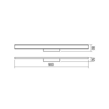 Redo 01-1527 - LED-Badezimmer-Spiegelleuchte DAO 1xLED/36W/230V IP44