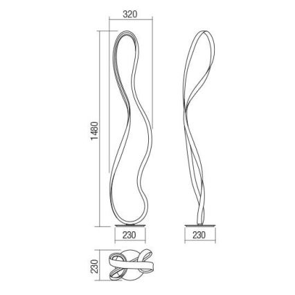 Redo 01-1532 - Dimmbare LED-Stehleuchte NUBO LED/34,5W/230V weiß