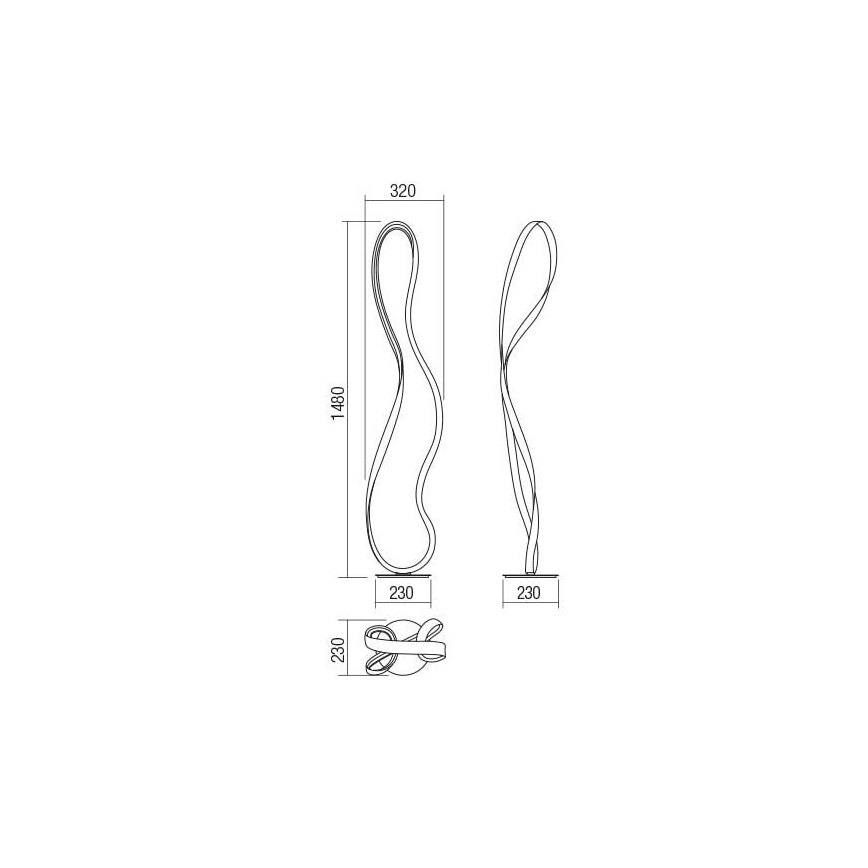 Redo 01-1532 - Dimmbare LED-Stehleuchte NUBO LED/34,5W/230V weiß