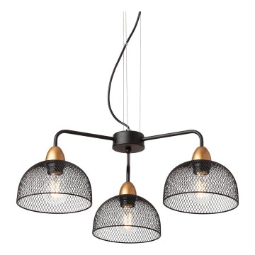 Redo 01-1573 - Pendelleuchte TAMIS an Kabel, 3xE27/42W/230V, Ø 59 cm, schwarz
