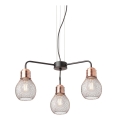 Redo 01-1579 - Hängeleuchte mit Kabel EDISON 3xE27/42W/230V Ø 53 cm schwarz/kupfer