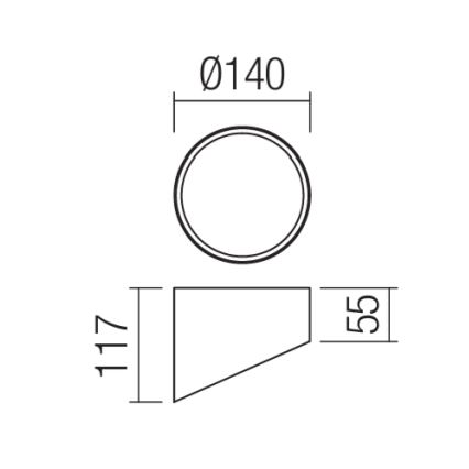 Redo 01-1629 - LED-Einbaustrahler UTO LED/18W/230V Ø 14 cm weiß