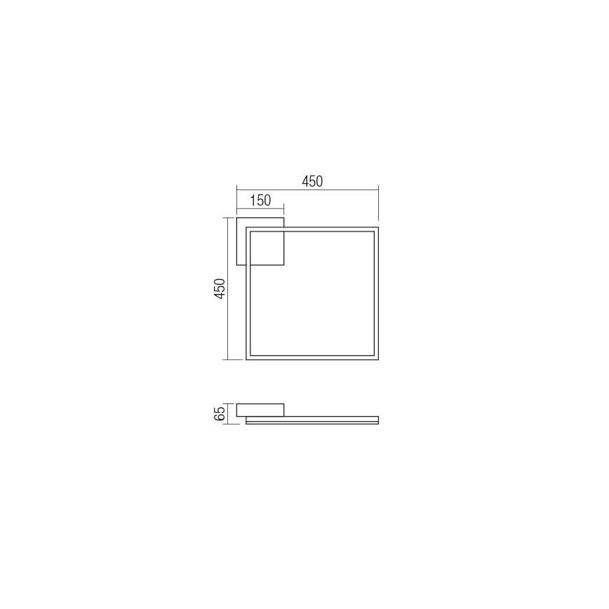 Redo 01-1638 - Dimmbare LED-Deckenleuchte KLEE LED/30W/230V 45x45 cm weiß